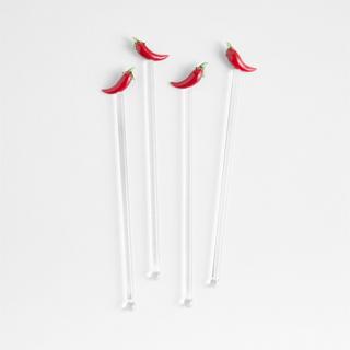 Icon Glass Drink Stirrer, Set of 4