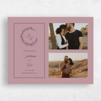 Dusty Rose, Pink Wedding Save the Date - Goundry Photo