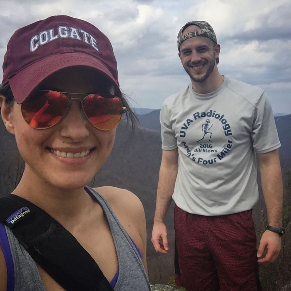 At the top of Bear Church Rock Hike near Charlottesville, VA in Fall 2016.