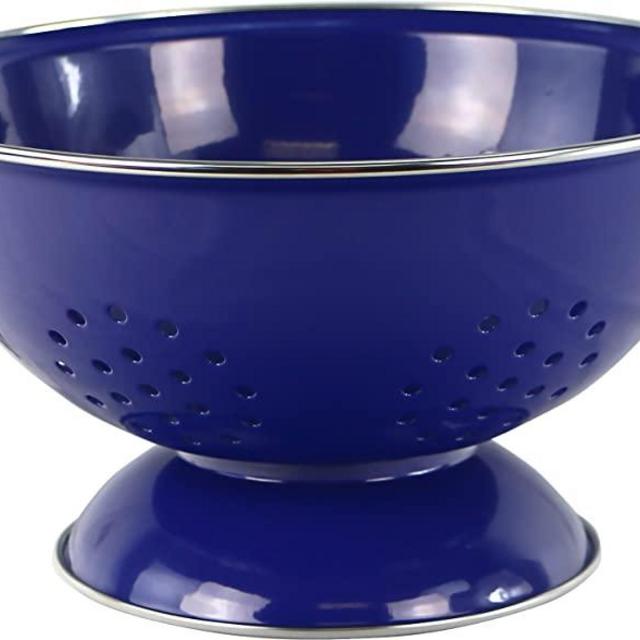 Calypso Basics by Reston Lloyd Powder Coated Enameled Colander, 3 Quart, Indigo