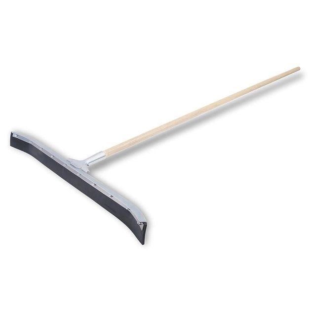 MARSHALLTOWN Asphalt Squeegee, 36 Inch Neoprene Curved Blade, 60 Inch Wood Handle, Spread Sealer Over Asphalt, Reversible, RED700248