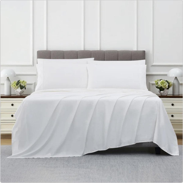 Kirkland Signature 680 Thread Count White Sheet Set- Size King