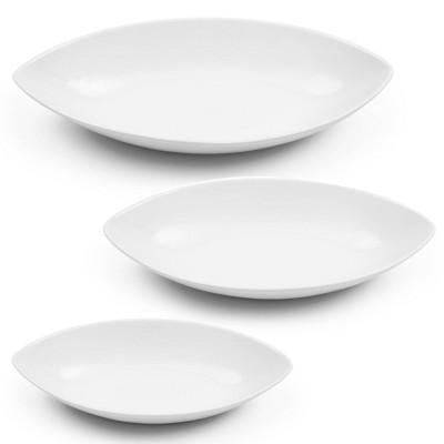 3pc Porcelain Serving Bowl Set White - Certified International
