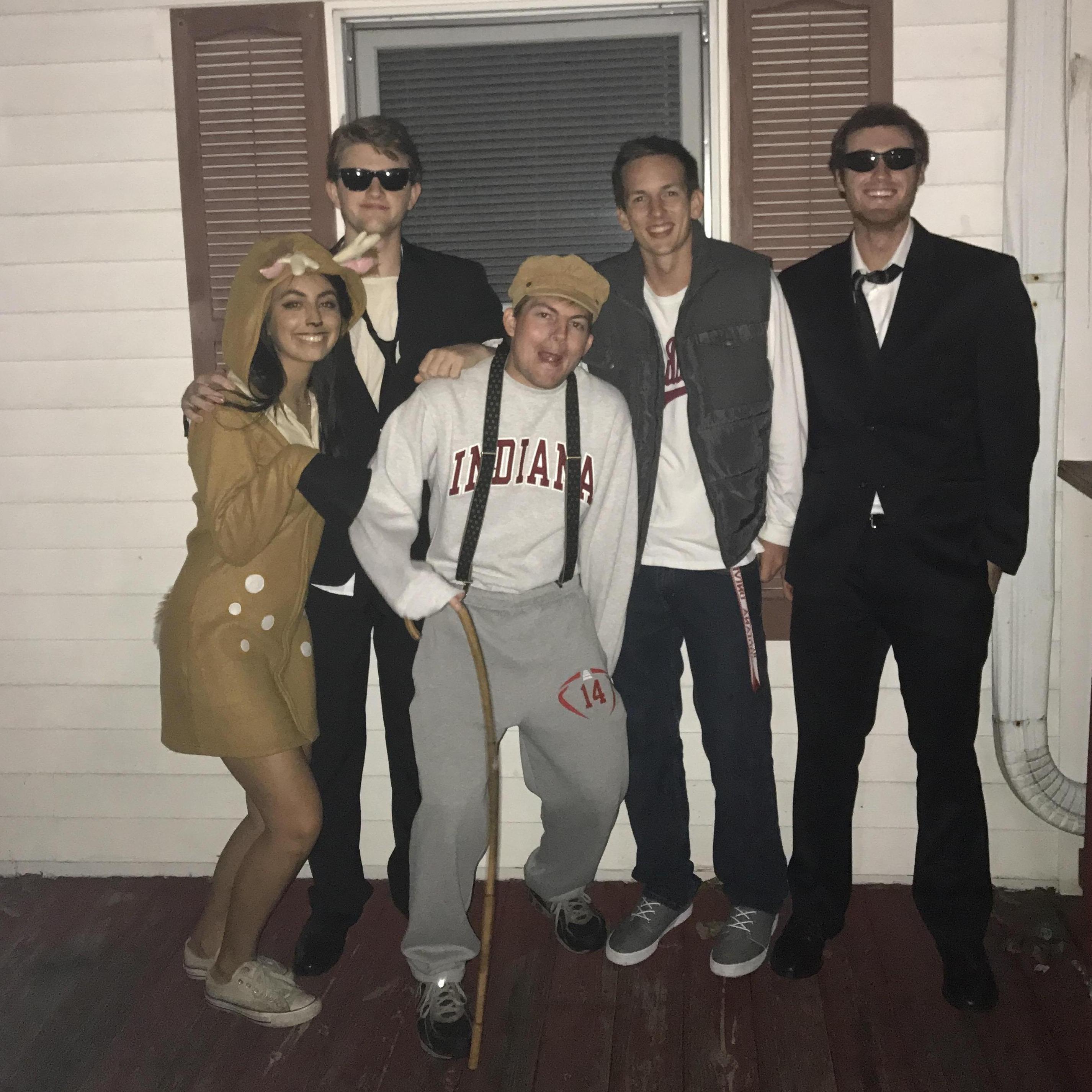 Rocking some costumes at a Halloween Party with Brody and Keegan's roommates Matt and Ian - October, 2017