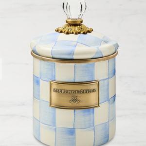 MacKenzie-Childs Small Sky Check Canister
