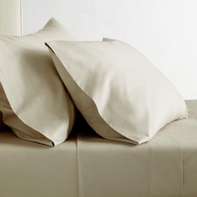 Chambers® Italian Percale Sheet Set, King, Oatmeal