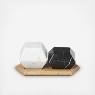 Platform Salt & Pepper Shakers with Tray