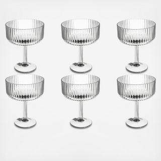 Mesa Acrylic Coupe Glass, Set of 6