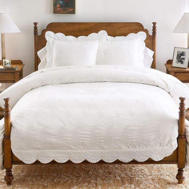 Heirloom Embroidered Duvet, White, King/Cal. King