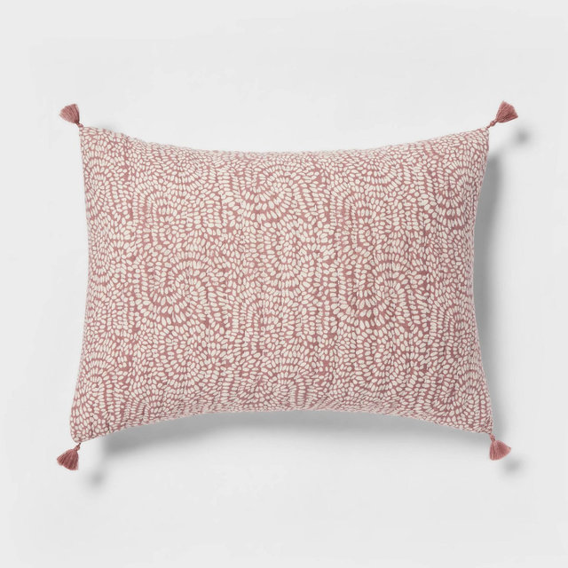 Standard Boho Reversible Matelasse Swirl Quilt Sham Purple - Threshold™