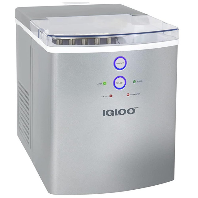 Igloo Premium Countertop Ice Maker Machine, Portable Ice Maker, Produces 33 lbs. in 24 hrs. with Ice Cubes Ready in 6-8 Minutes, Comes with Ice Scoop and Basket