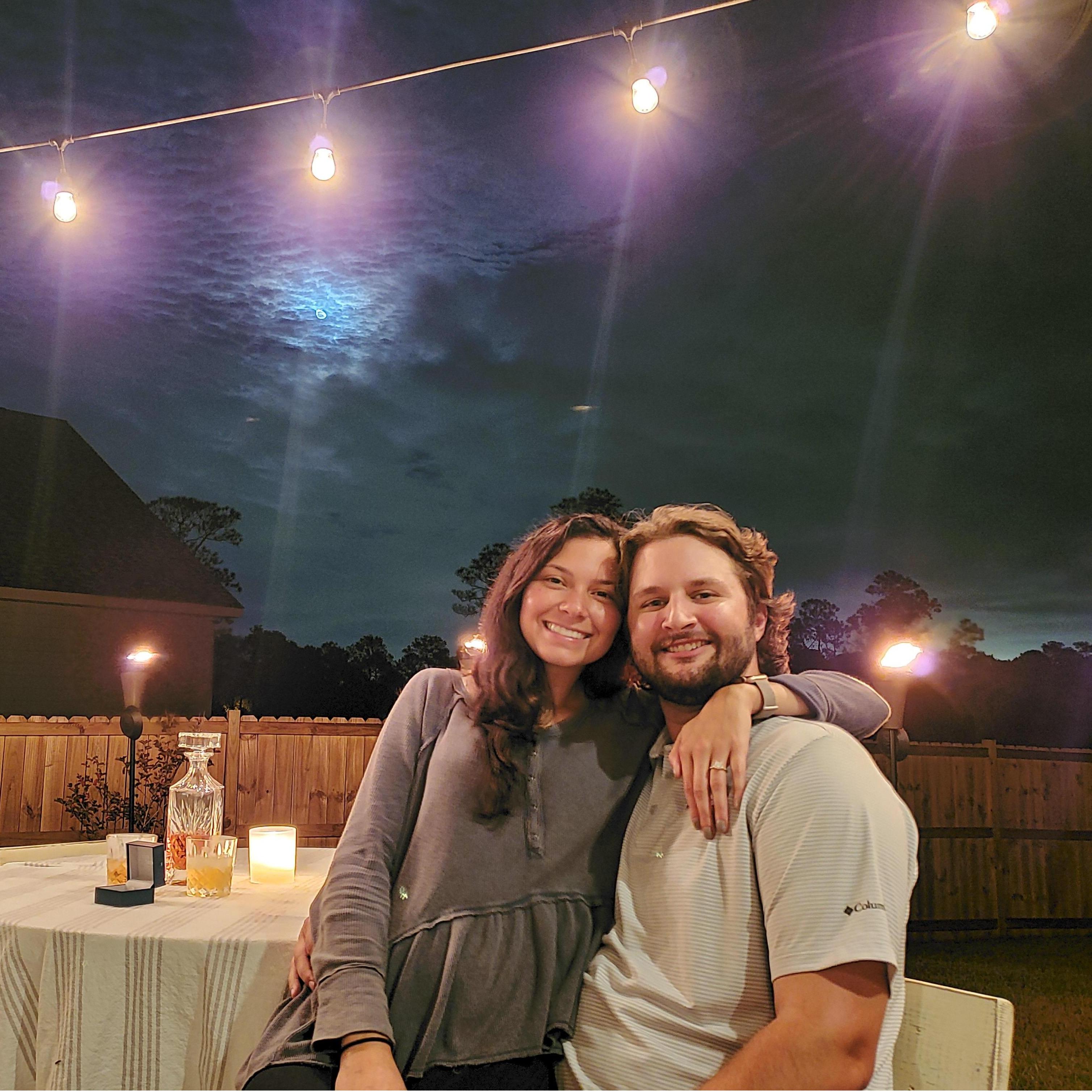 The night he proposed!