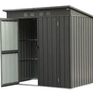 Waterproof Rustproof Garden Shed Tool Shed Storage Shed with Double Hinged Lockable Doors, Punched Vents