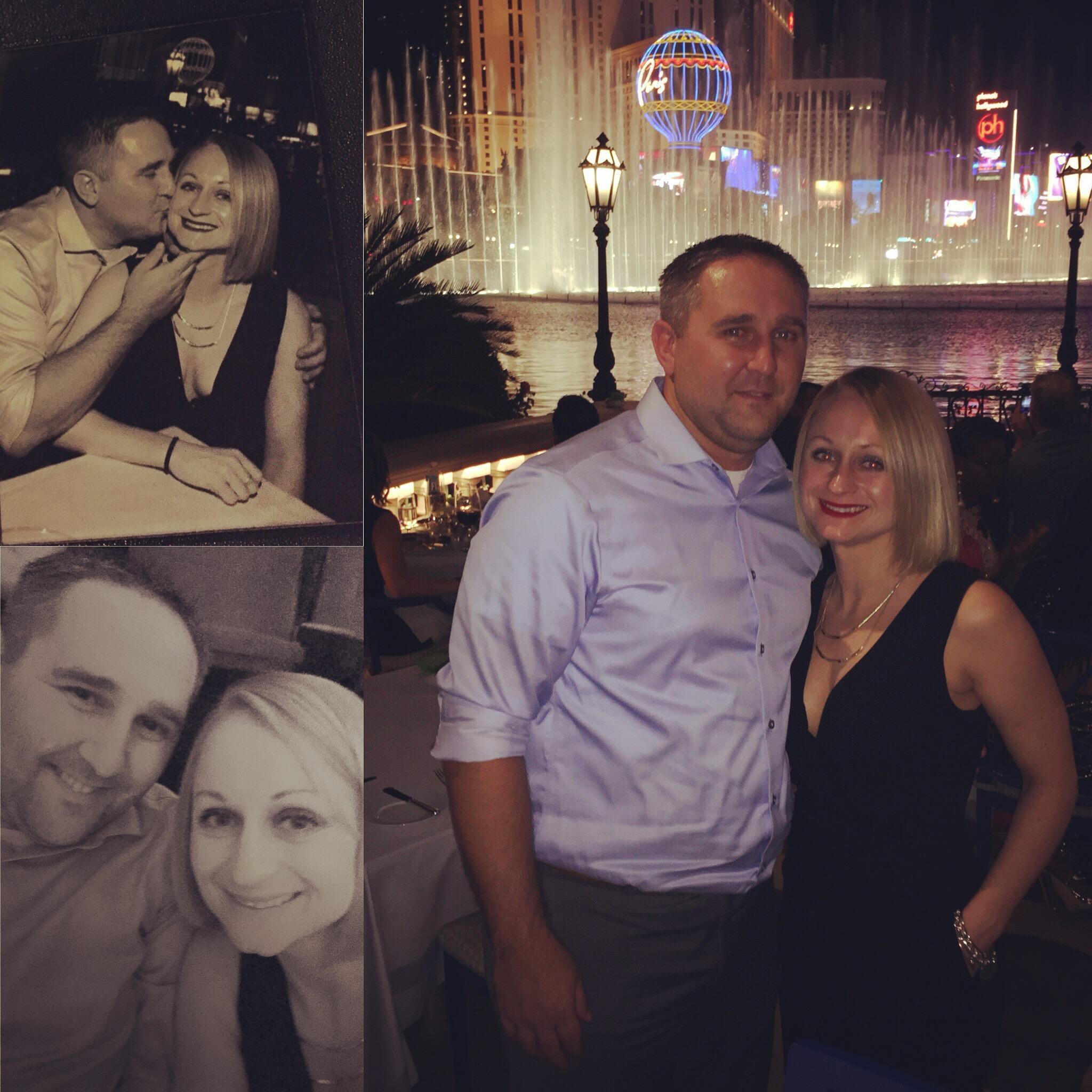 Vegas - Dinner at Prime on the Patio over looking the Bellagio Fountains.