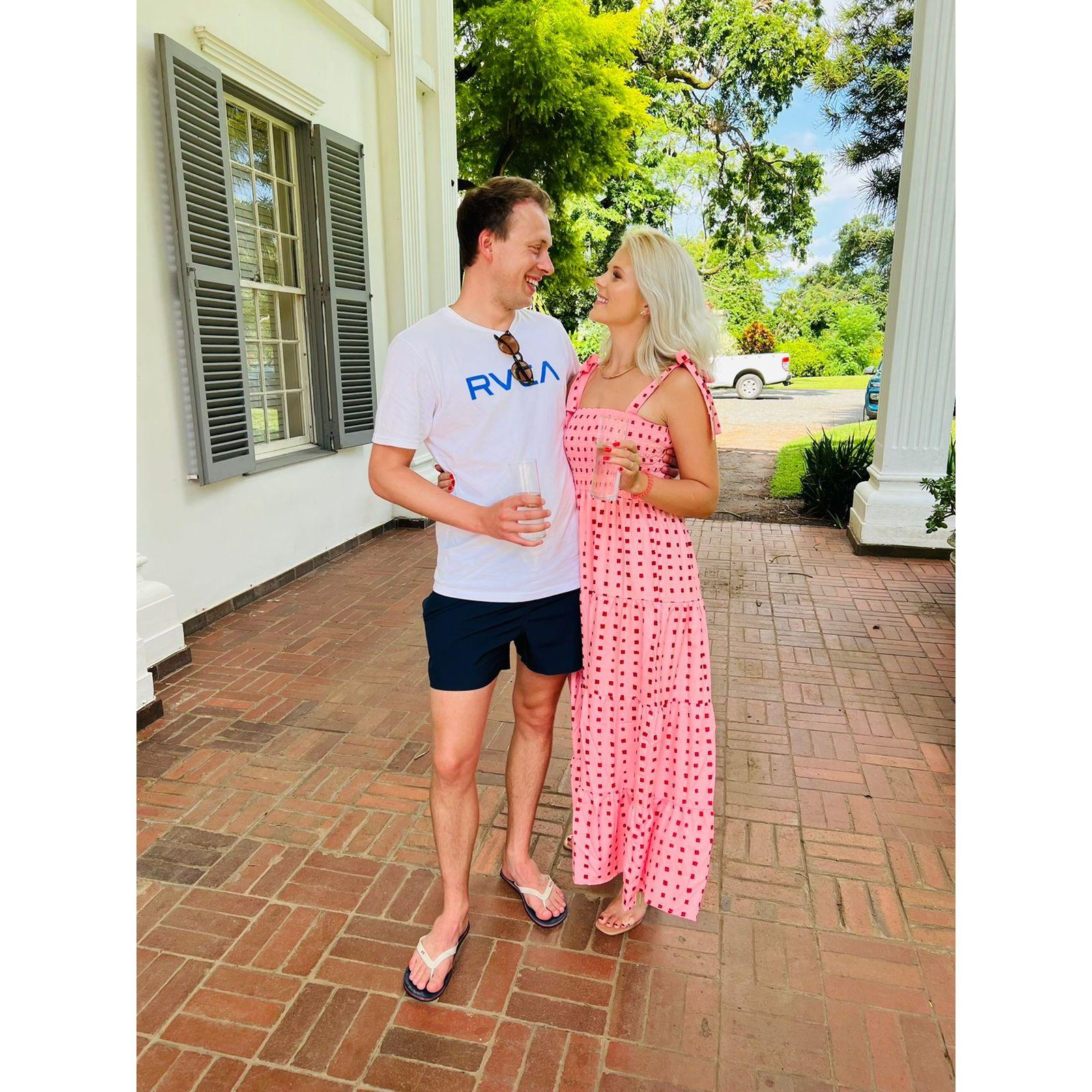 Our first Christmas together, at Mine Own in 2021.