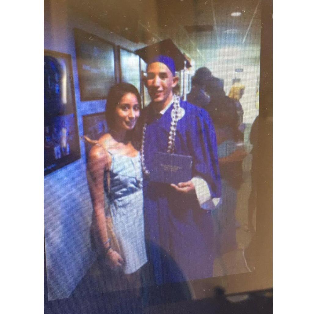A salvaged picture from Eric’s high school graduation