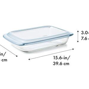 OXO Good Grips Freezer-to-Oven Safe 3 Qt Glass Baking Dish with Lid, 9 x 13