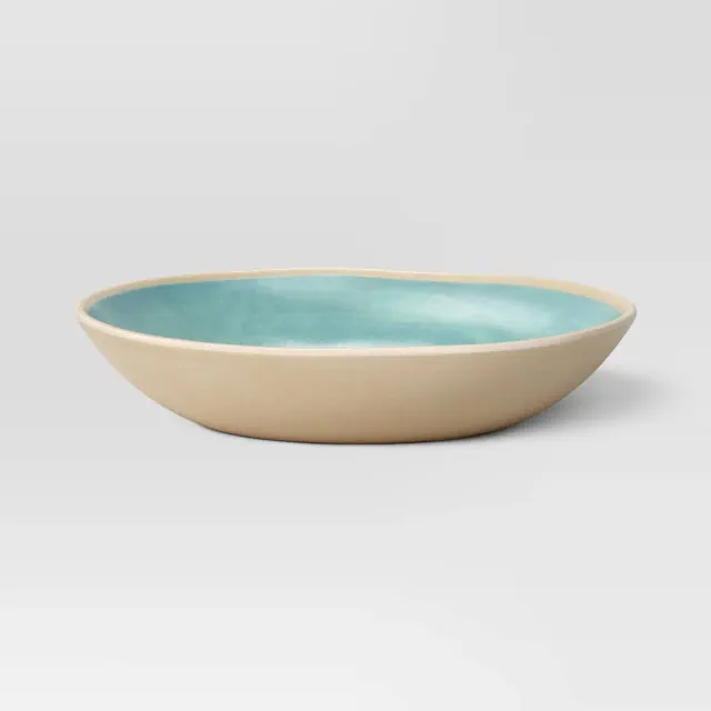 36.5 fl oz Melamine Dinner Bowl Green - Threshold™