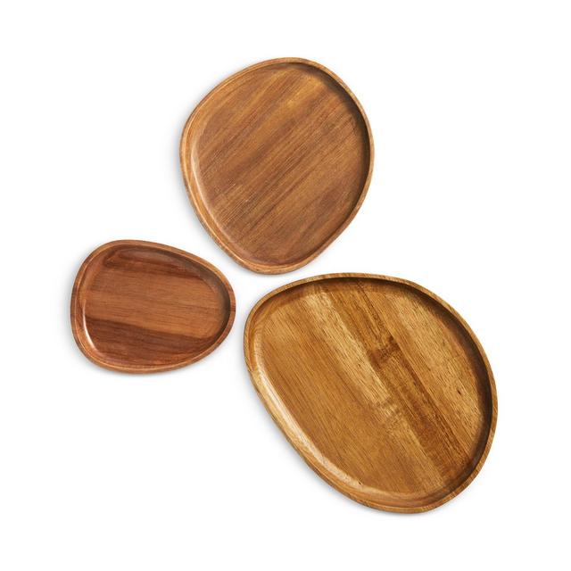 Hudson Park Collection 3 Piece Acacia Wood Serving Set - 100% Exclusive