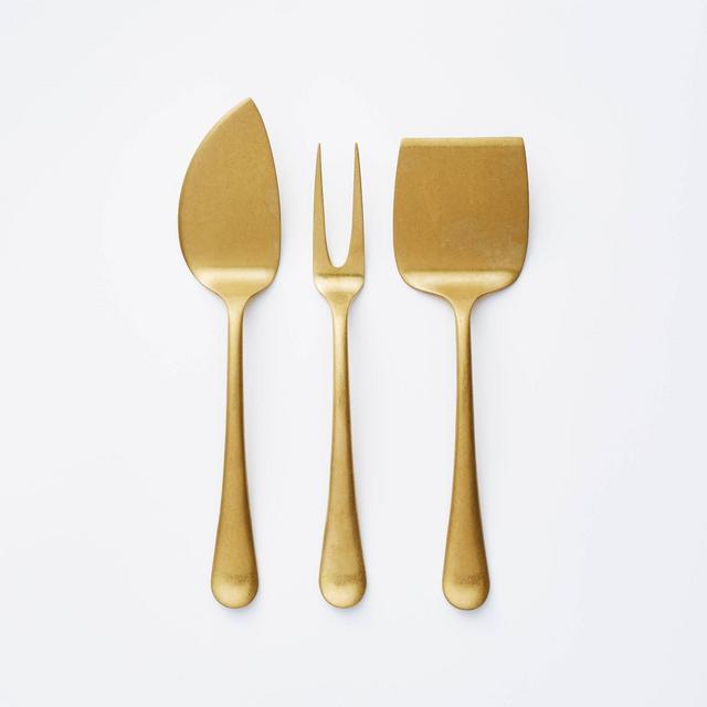 3pk Stainless Steel Cheese Knife Set Gold – Threshold™ designed with Studio McGee