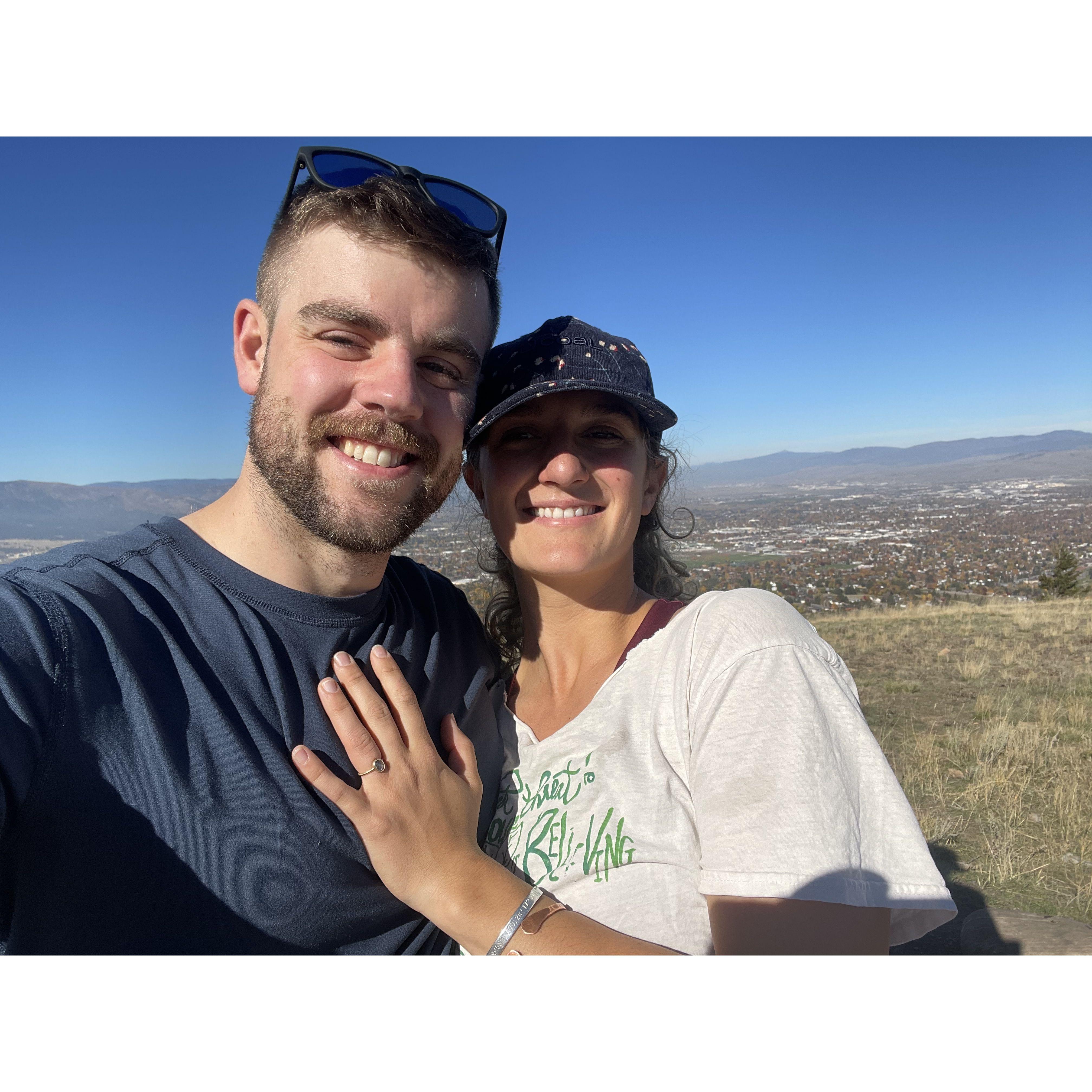 Silas proposed on Mt Dean Stone Lookout!
