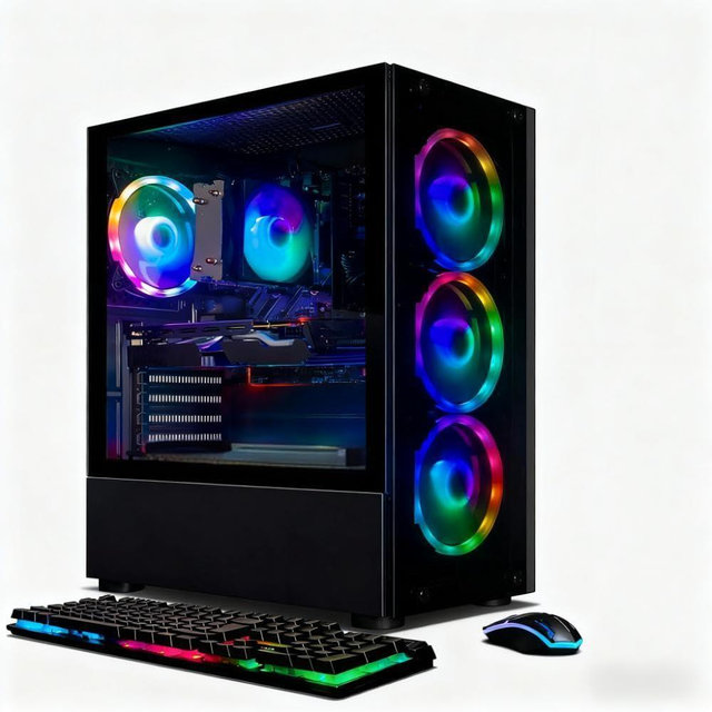 STGAubron Gaming PC Desktop, AMD Ryzen 5 2600 up to 3.9G, GeForce RTX 2060 6G, 16G DDR4, 512G SSD, WiFi 6, BT 5.0, RGB Fan x6, Windows 11 Home