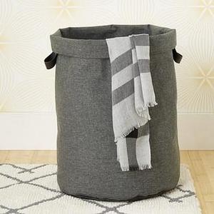 Bigso Grey Fabric Storage Bin with Handles