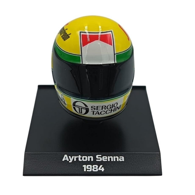 - Formula 1 Helmet Compatible with Ayrton Senna #19 Toleman Group Motorsport Formula 1 1984 1:10 Minichamps 388419