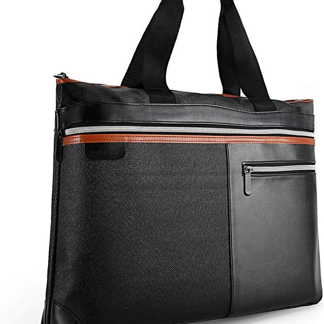 Fire Safe Waterproof Fireproof Safe Document Bag 17.7x13.5x2 2300°F | Double Layers| Zipper Closure| Silicone Coated| Non-Itchy| Certificated Fire Resistant Bag for Valuables (Black/Brown)