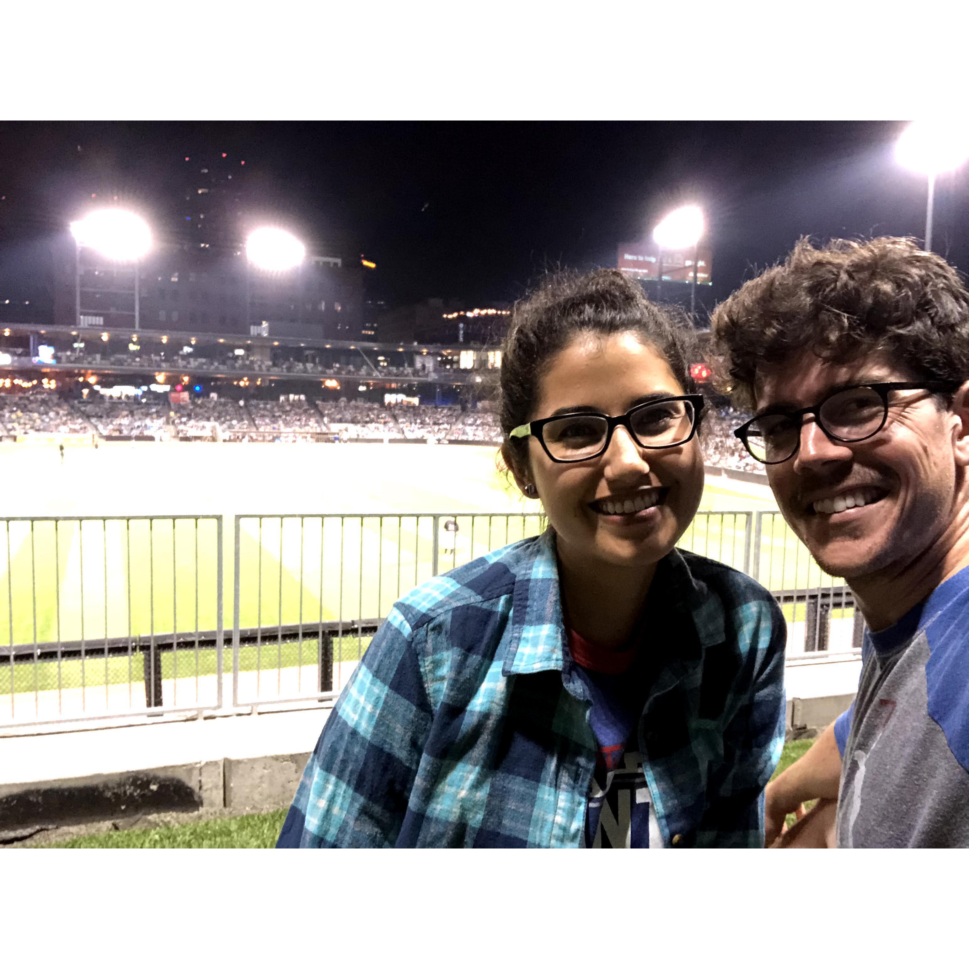 Saint Paul Saint's game on September 12, 2018 - our first date as boyfriend and girlfriend.