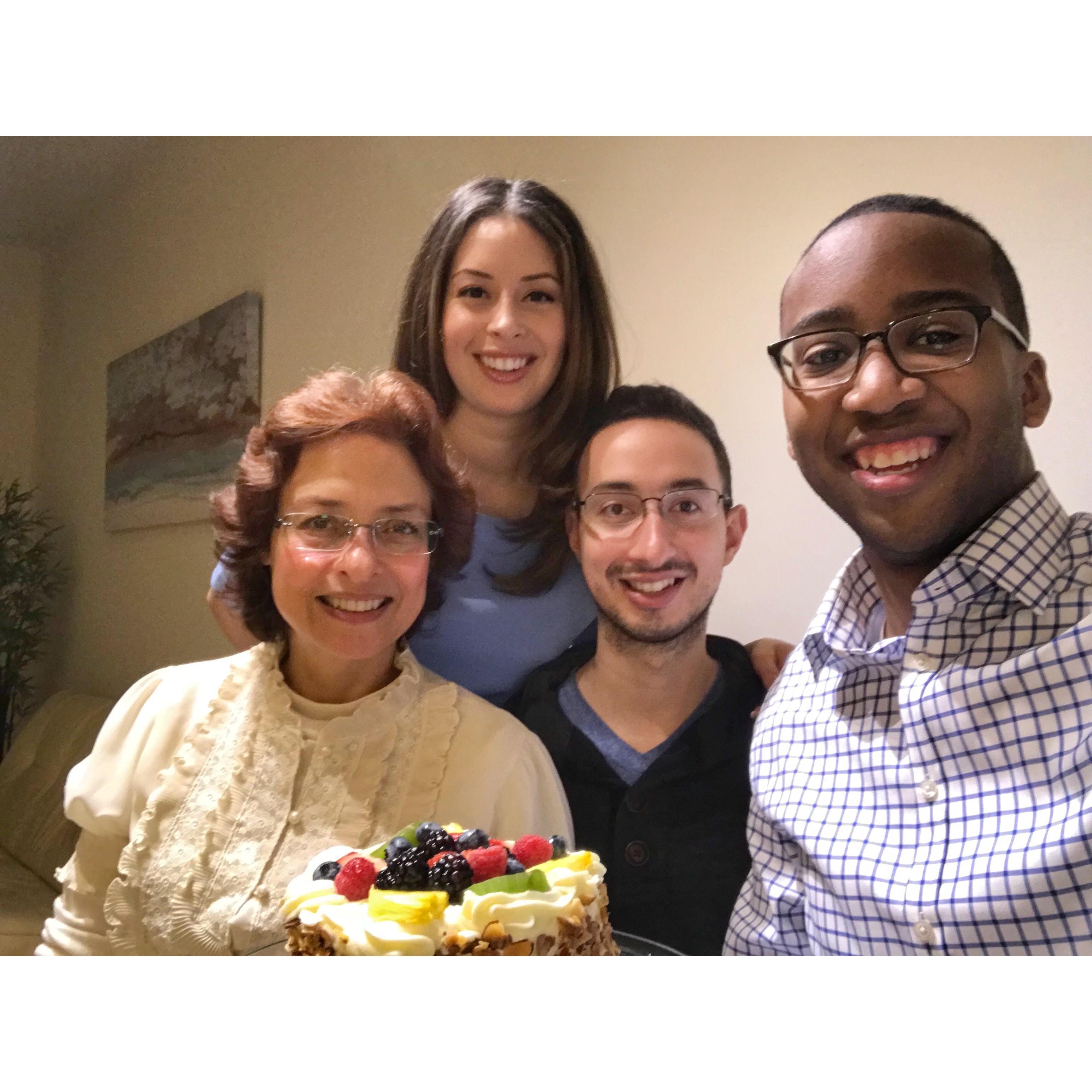 Celebrating Mom's & David's Birthdays since they are both in December with dinner prepared by Chef Katherine followed by an Andrea Bocelli concert.