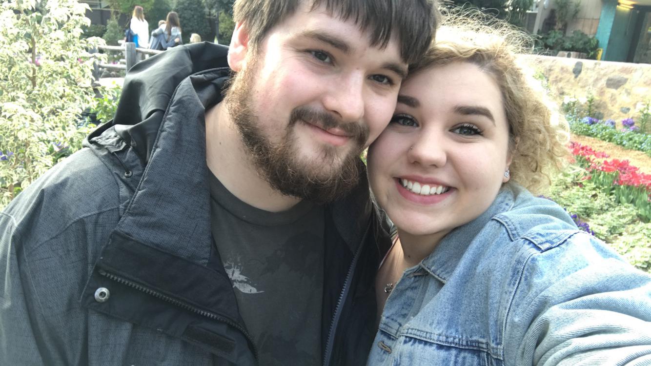 The first time Going to the Milwaukee Domes together! This picture was actually taken in the winter but you could never tell.