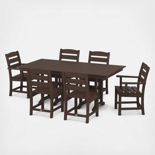 Lakeside 7-Piece Farmhouse Outdoor Dining Set