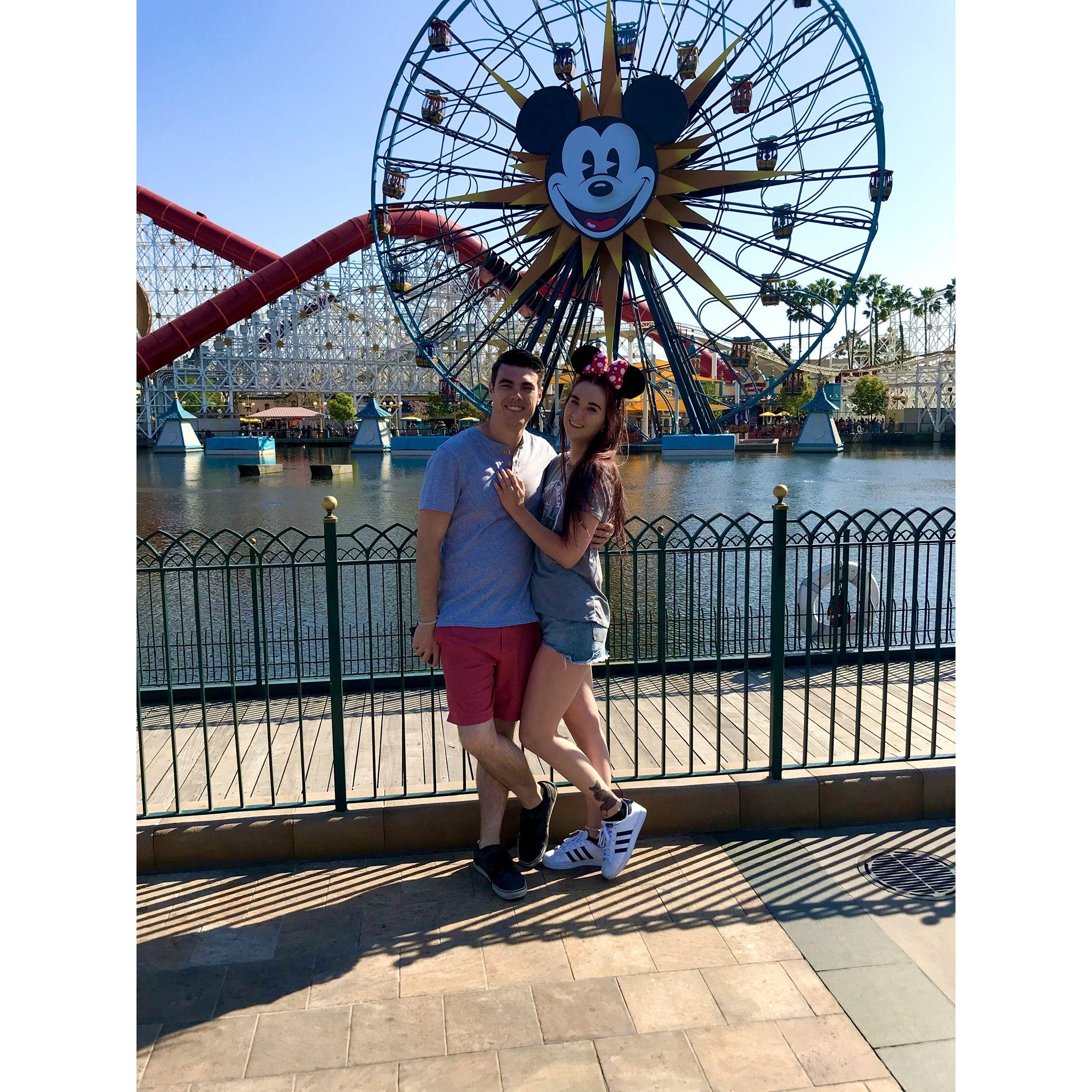 We celebrated our 1 month anniversary at Disneyland.
