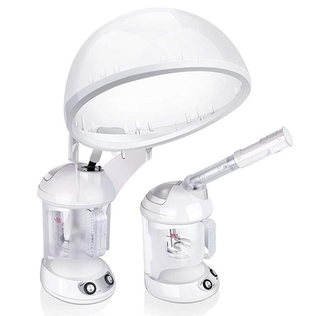 Hair Steamer EZBASICS 2 in 1 Ion Facial Steamer with Extendable Arm Table Top Hair Humidifier Hot Mist Moisturizing Facial Atomizer Spa Face Steamer Design for Personal Care Use At Home or Salon