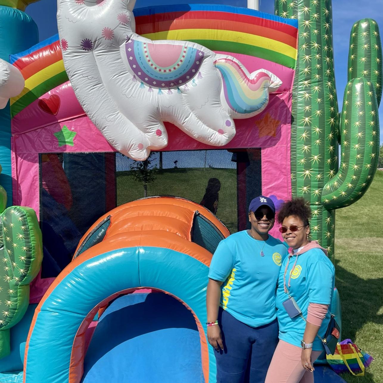 Our volunteer day at Bolingbrook pride ! Those kids at the bounce house were a hand full lol