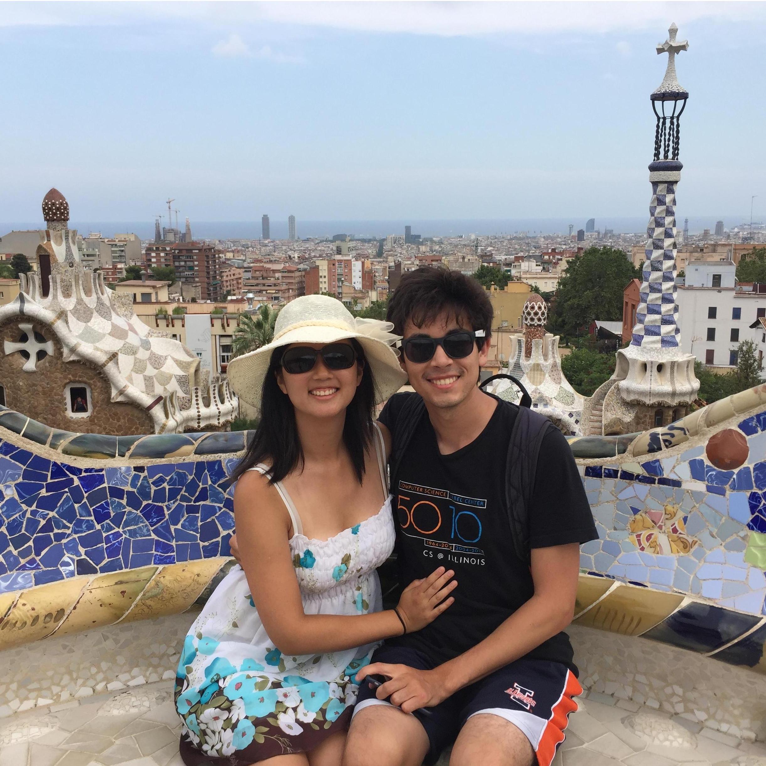 On top of the famous Park Guell in Barcelona (July 2017)