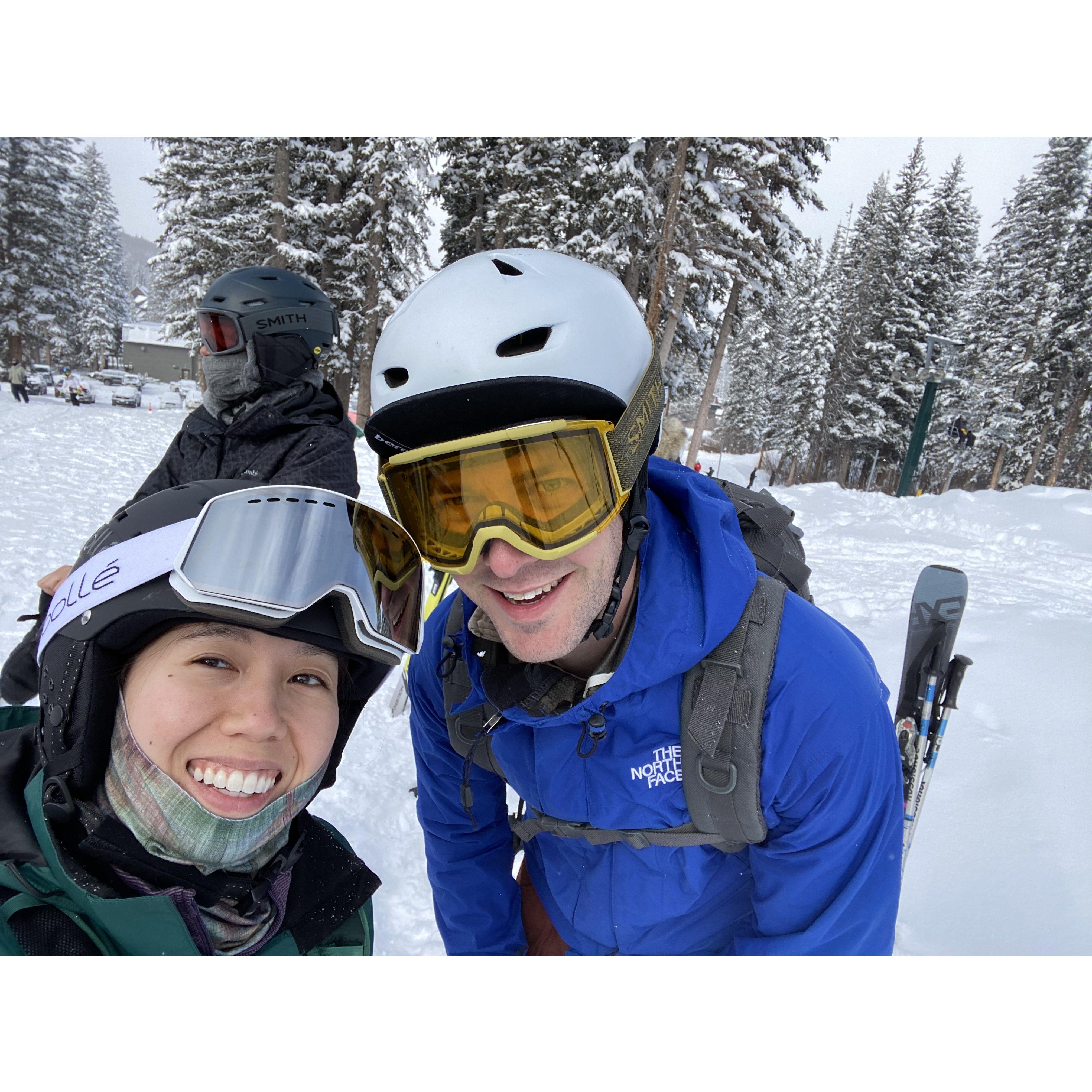 First ski lesson on the Brighton slopes