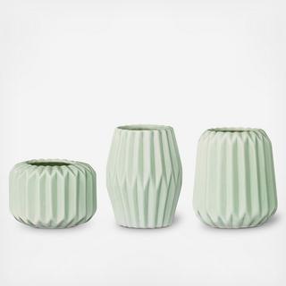 Fluted Votive/Tealight Holder 3-Piece Set