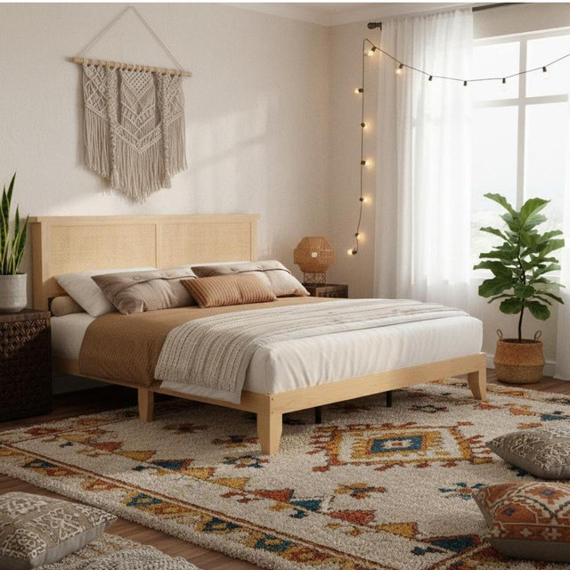 Garvee King Size Rattan Bed Frame