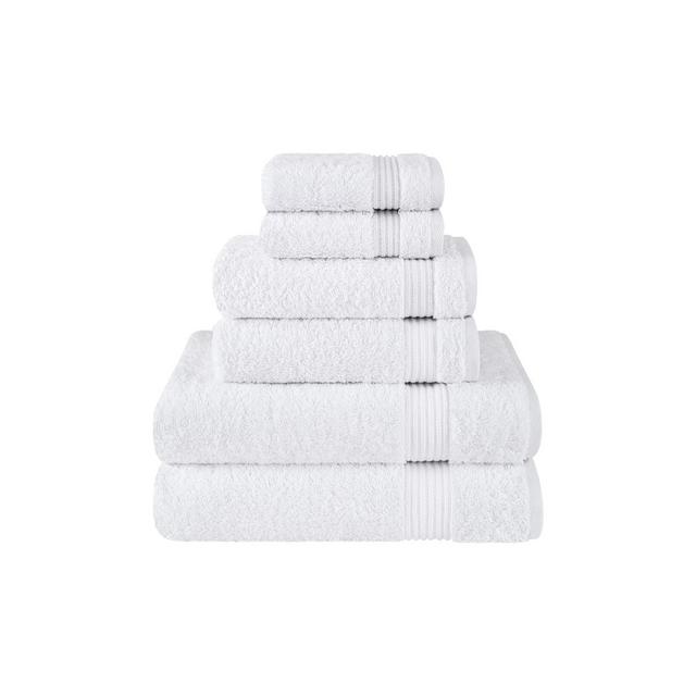 American Soft Linen Bekos 6 Piece Towel Set, 100% Cotton Bath Towel Set for Bathroom, White
