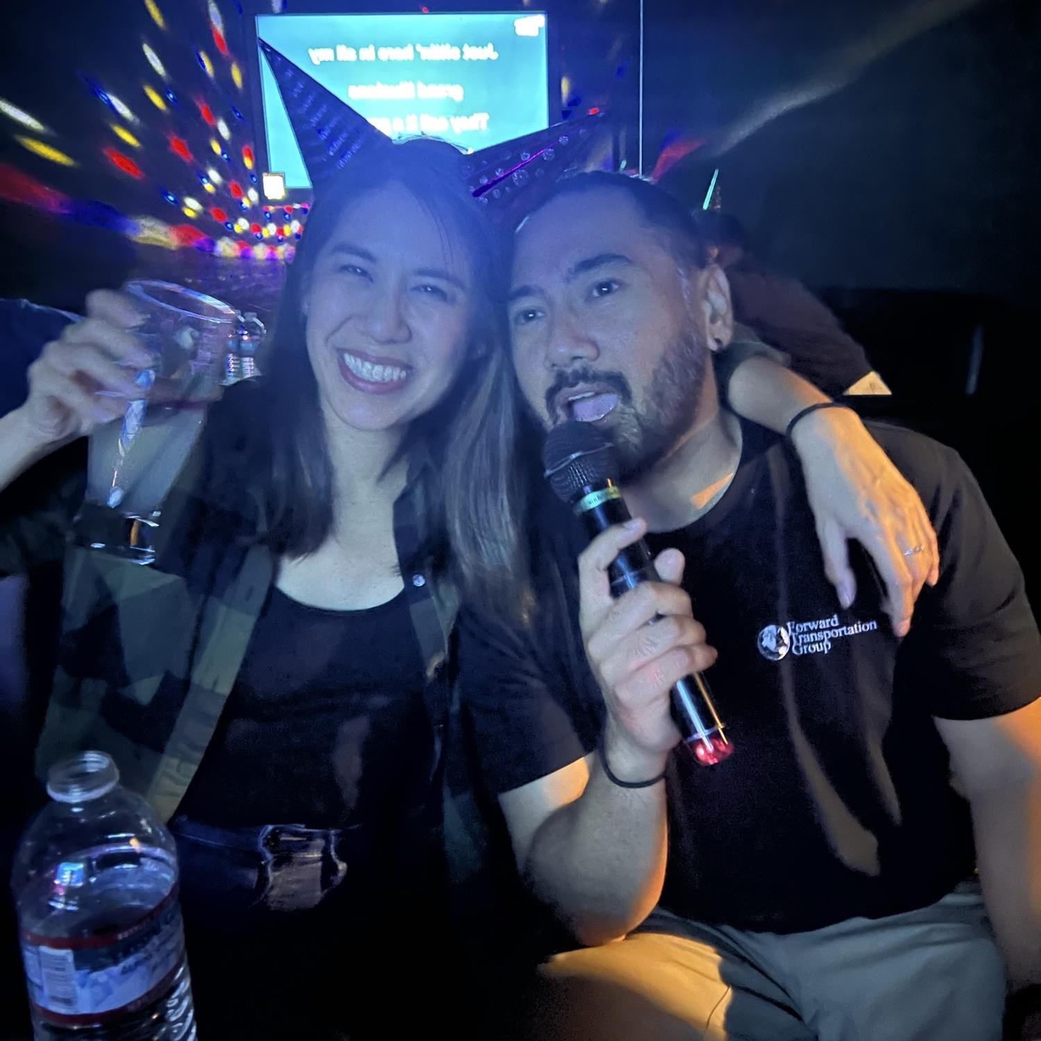 Celebrating Vy’s 40th birthday (again) with friends by doing one of their favorite things - Karaoke!