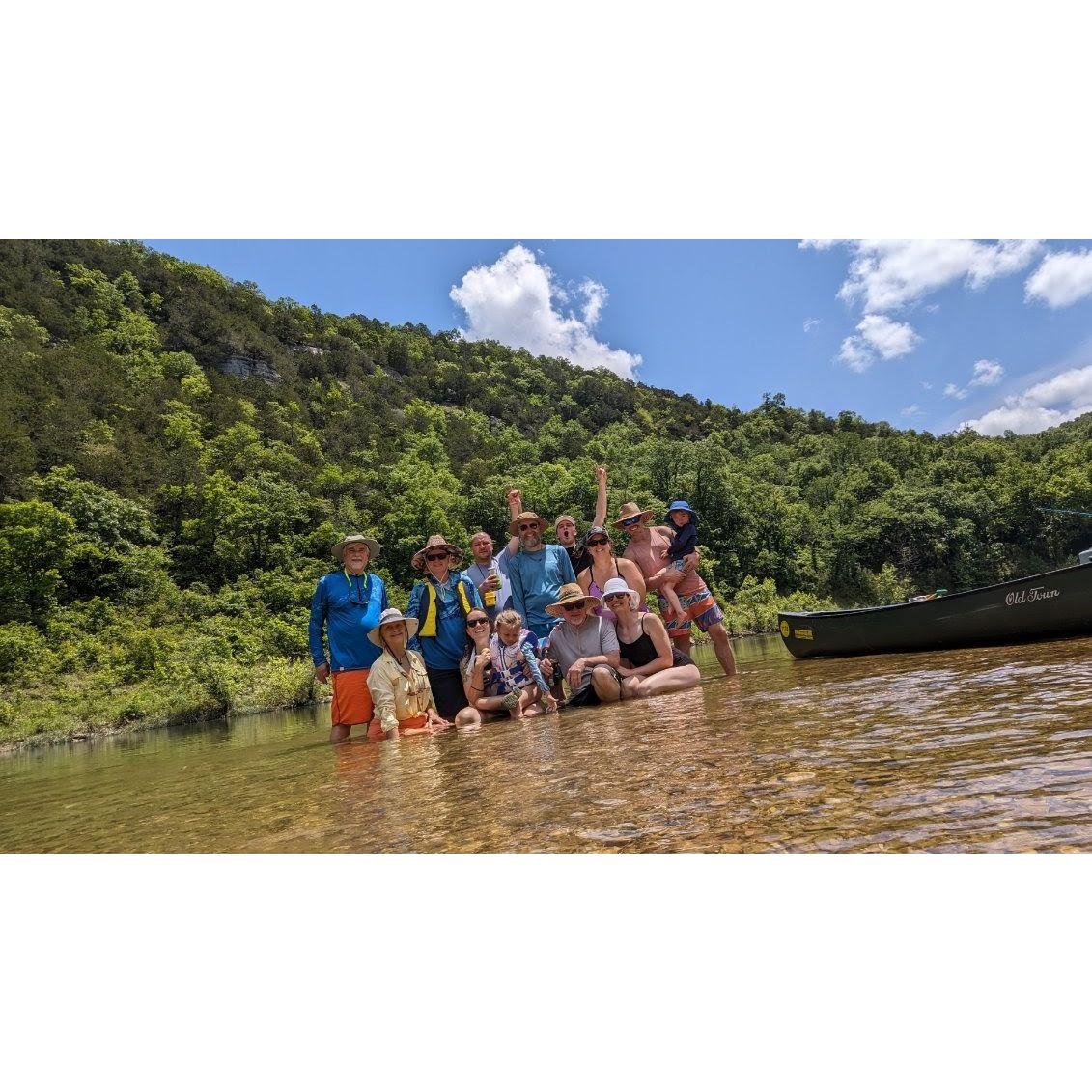 The day we got engaged! Floating with our families on the Buffalo River.