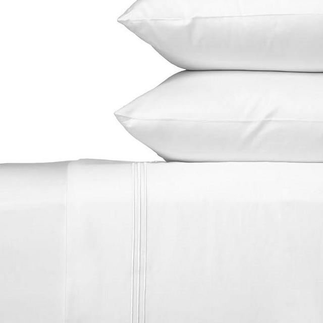 Fishers Finery 100% Egyptian Cotton Sheet Sets, 500 Thread Count 4 Piece - Premium, Soft and Cooling Sateen Weave - 16in Deep Pocket Sheets and Pillowcases (White,Cal K,4Pack)