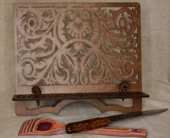 Read the full title Recipe Book Holder, iPad Holder, Tablet Holder, Cookbook Holder, Book Rack, Tablet Rack, Recipe Stand