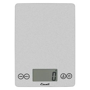 Escali 157SS Arti Glass Digital Scale, 9" x 6.5" x 0.75", Shiny Silver