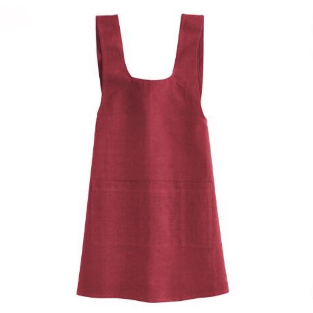 Washed Cotton Smock - Red