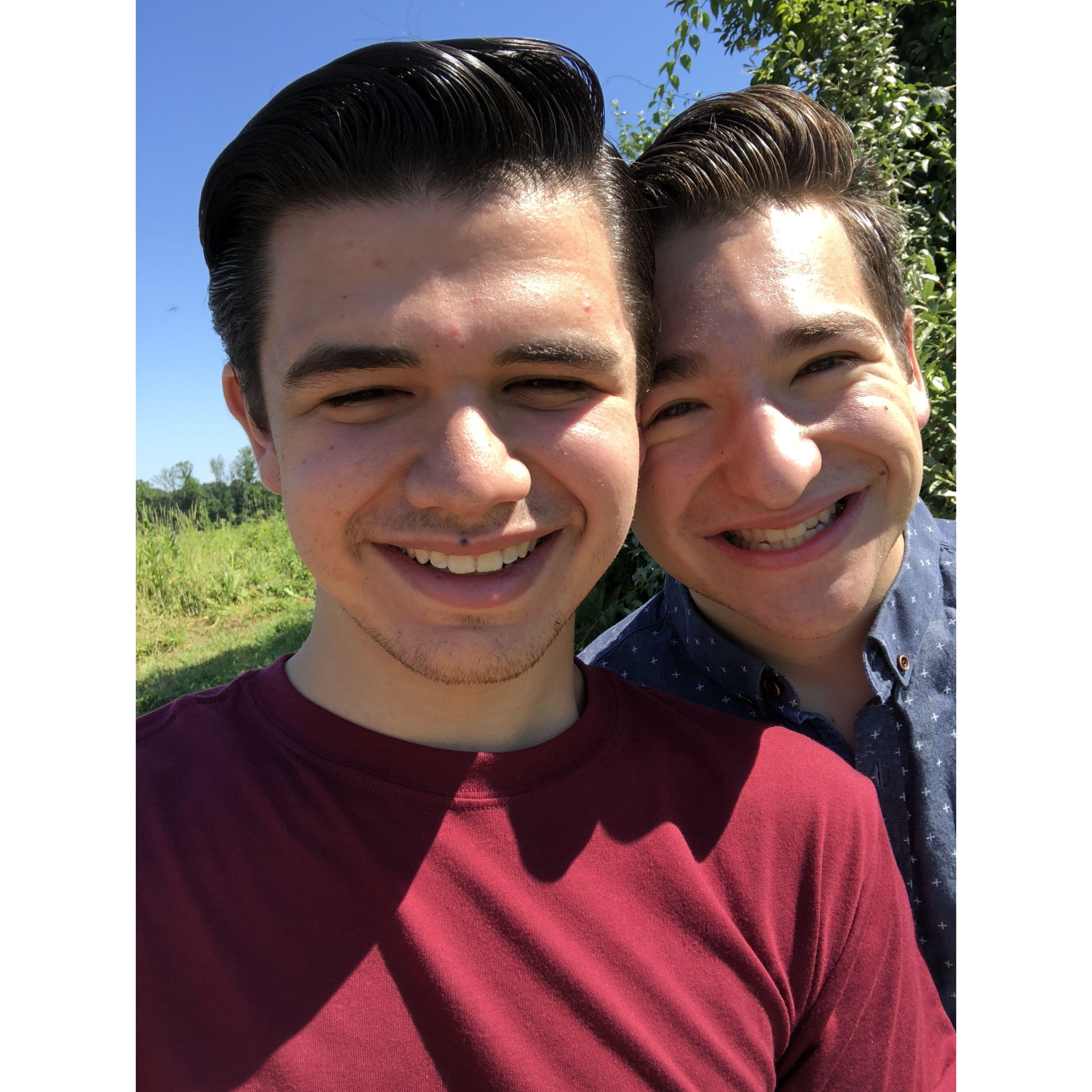 This is a selfie from our second date! We were so young.