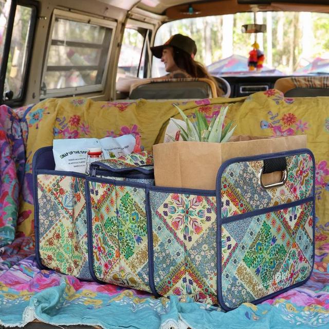 Car Trunk Organizer - Mandala Folk Patchwork