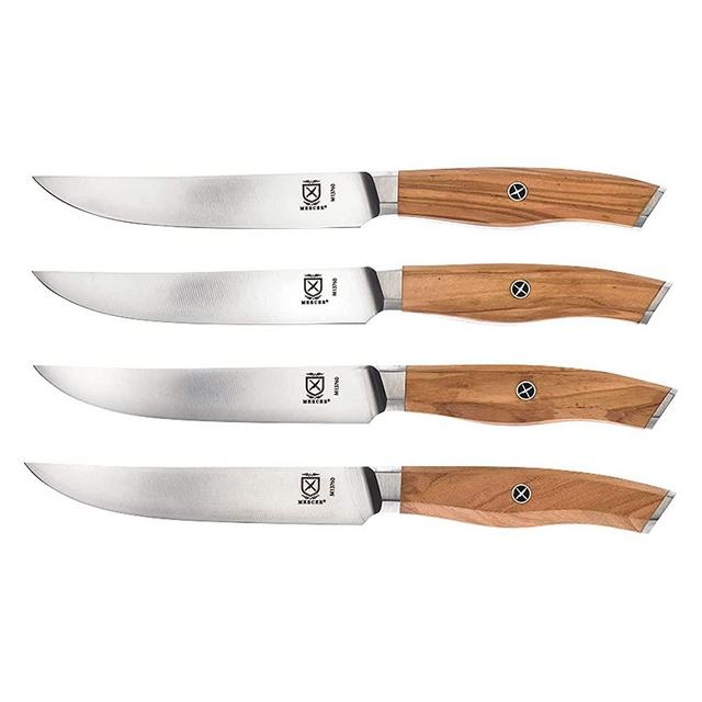 Mercer Culinary Renaissance Olive Wood 4-Piece Steak Knife Set